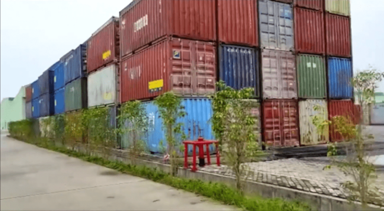 Container Yard of Asia Symbol paper